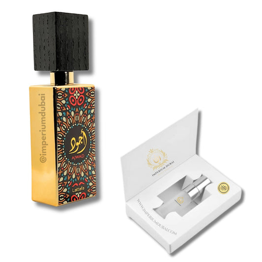 perfume árabe ajwad de lattafa decant 5 ml